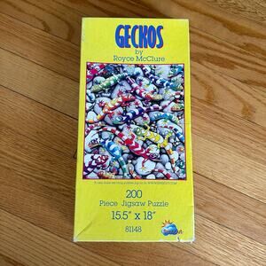 Geckos Royce McClure 200 Pieces Jigsaw Puzzle 15.5 x 18 81148 SunsOut COMPLETE